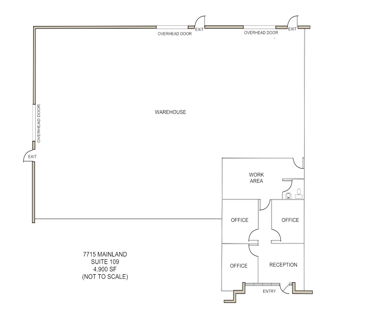 7715 Mainland Dr, San Antonio, TX à louer Plan d’étage- Image 1 de 1