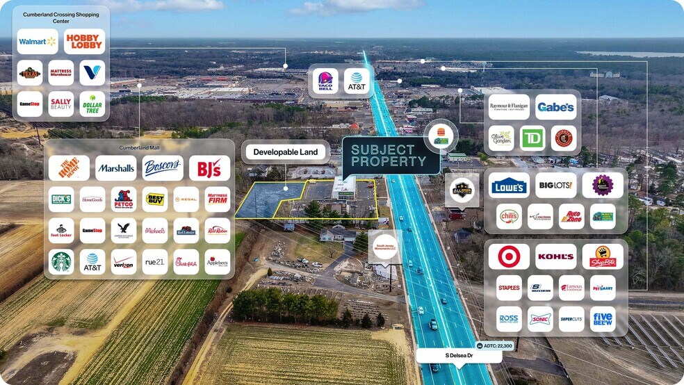 3403 S Delsea Dr, Vineland, NJ à vendre - Aérien - Image 2 de 2