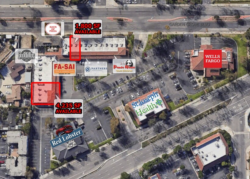 12892-12952 Harbor Blvd, Garden Grove, CA for lease - Aerial - Image 2 of 4