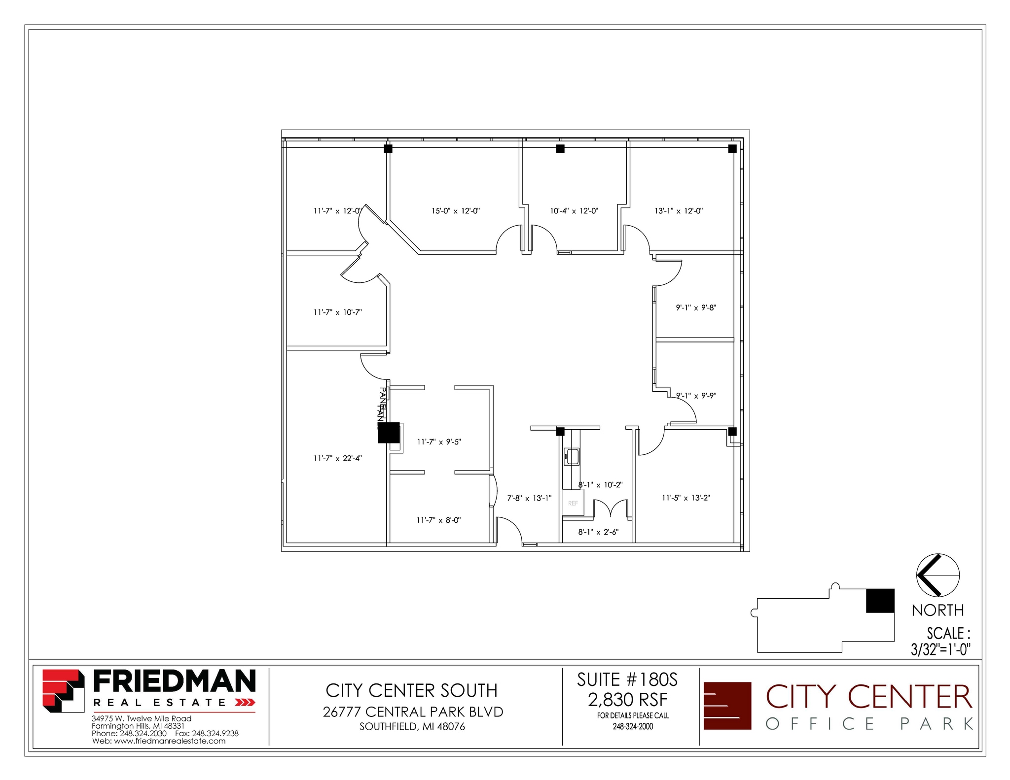 26777-26999 Central Park Blvd, Southfield, MI à louer Plan d’étage- Image 1 de 2