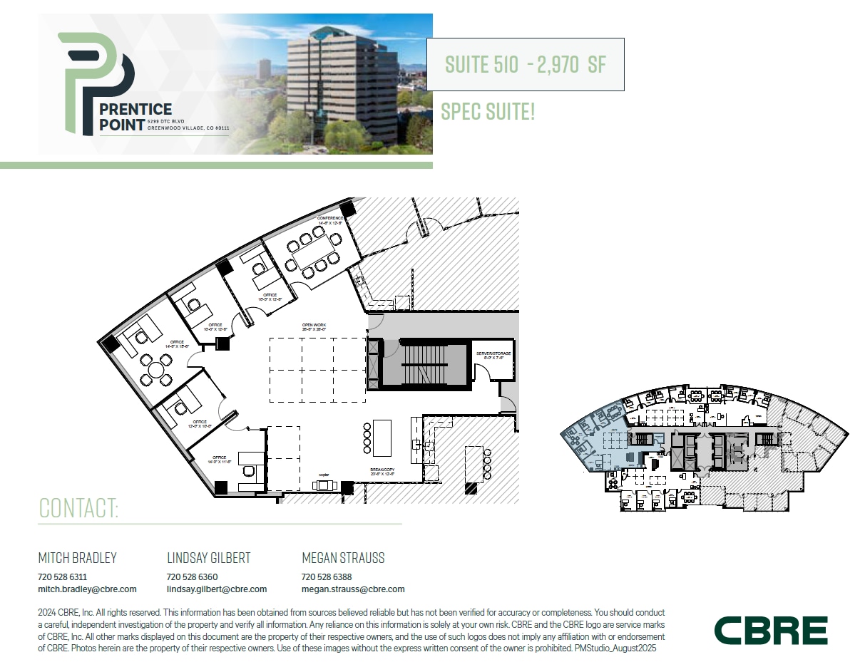 5299 Dtc Blvd, Greenwood Village, CO à louer Plan d’étage- Image 1 de 1