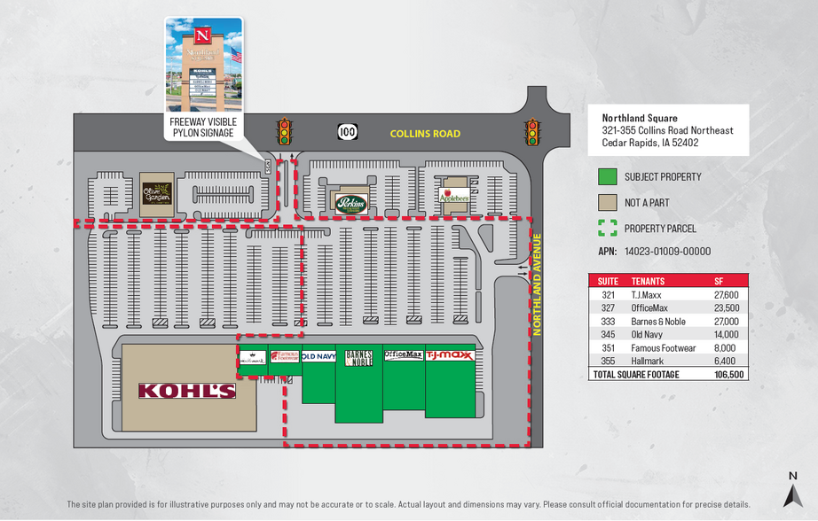 303-367 Collins Rd, Cedar Rapids, IA à vendre - Plan de site - Image 2 de 5