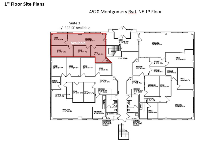 4520 Montgomery Blvd NE, Albuquerque, NM à louer - Plan d  tage - Image 3 de 13