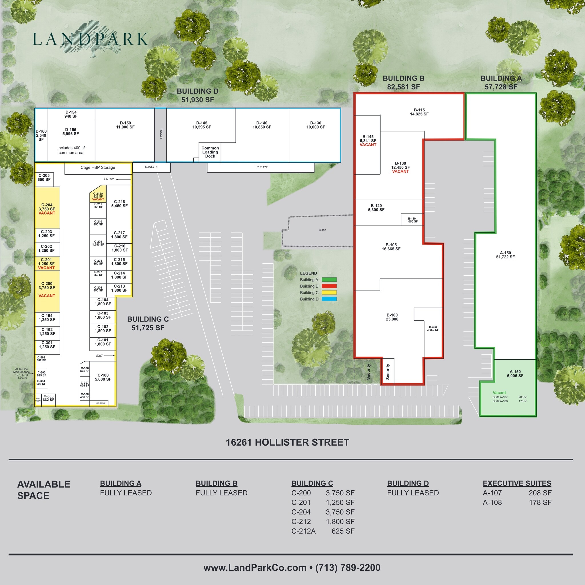 16261 Hollister St, Houston, TX for lease Site Plan- Image 1 of 2