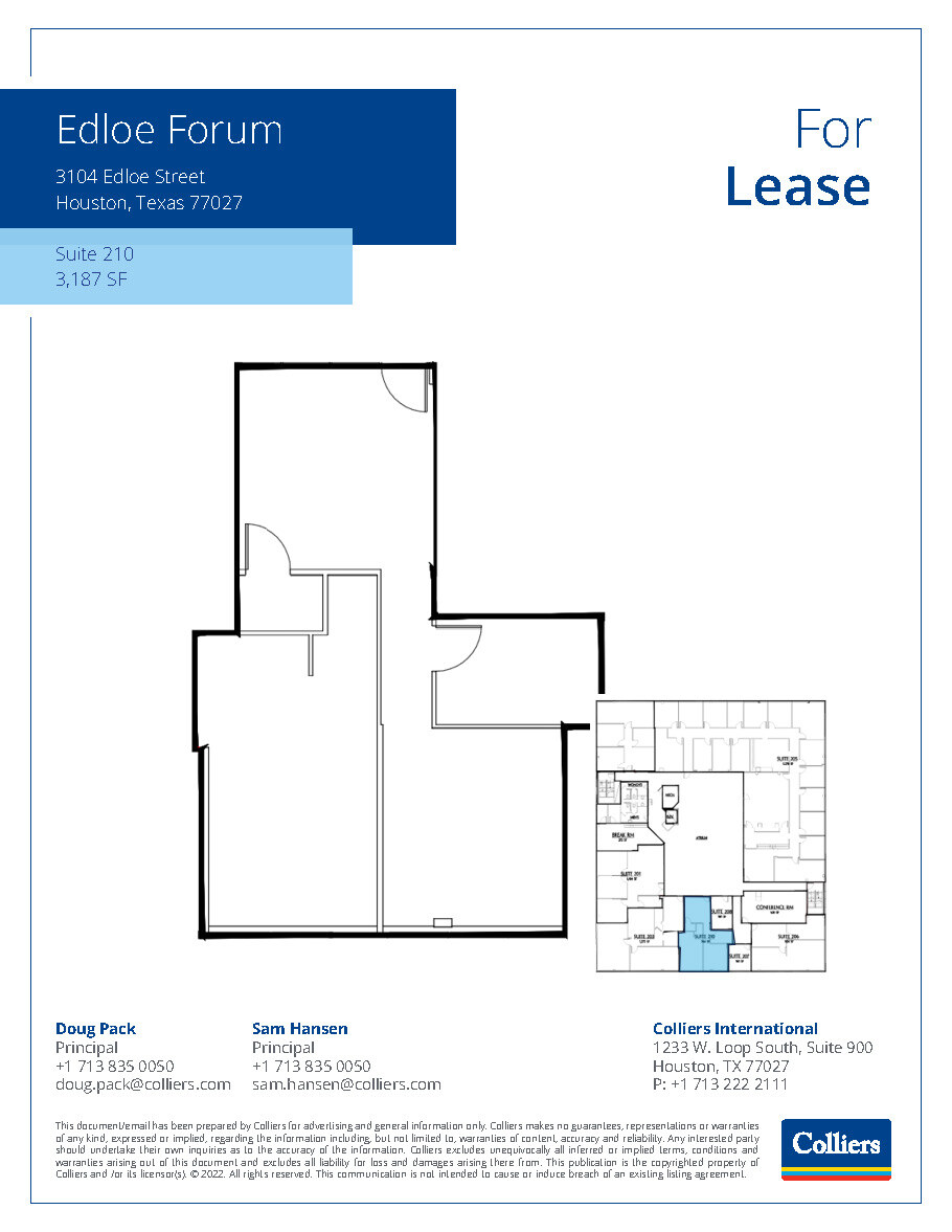 3100 Edloe St, Houston, TX à louer Plan d  tage- Image 1 de 1