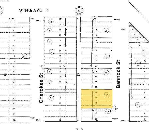 1321 Bannock St, Denver, CO à louer - Plan cadastral - Image 2 de 3