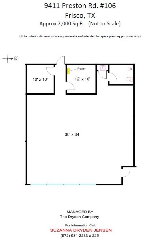 9411 Preston Rd, Frisco, TX à louer Plan d’étage- Image 1 de 1