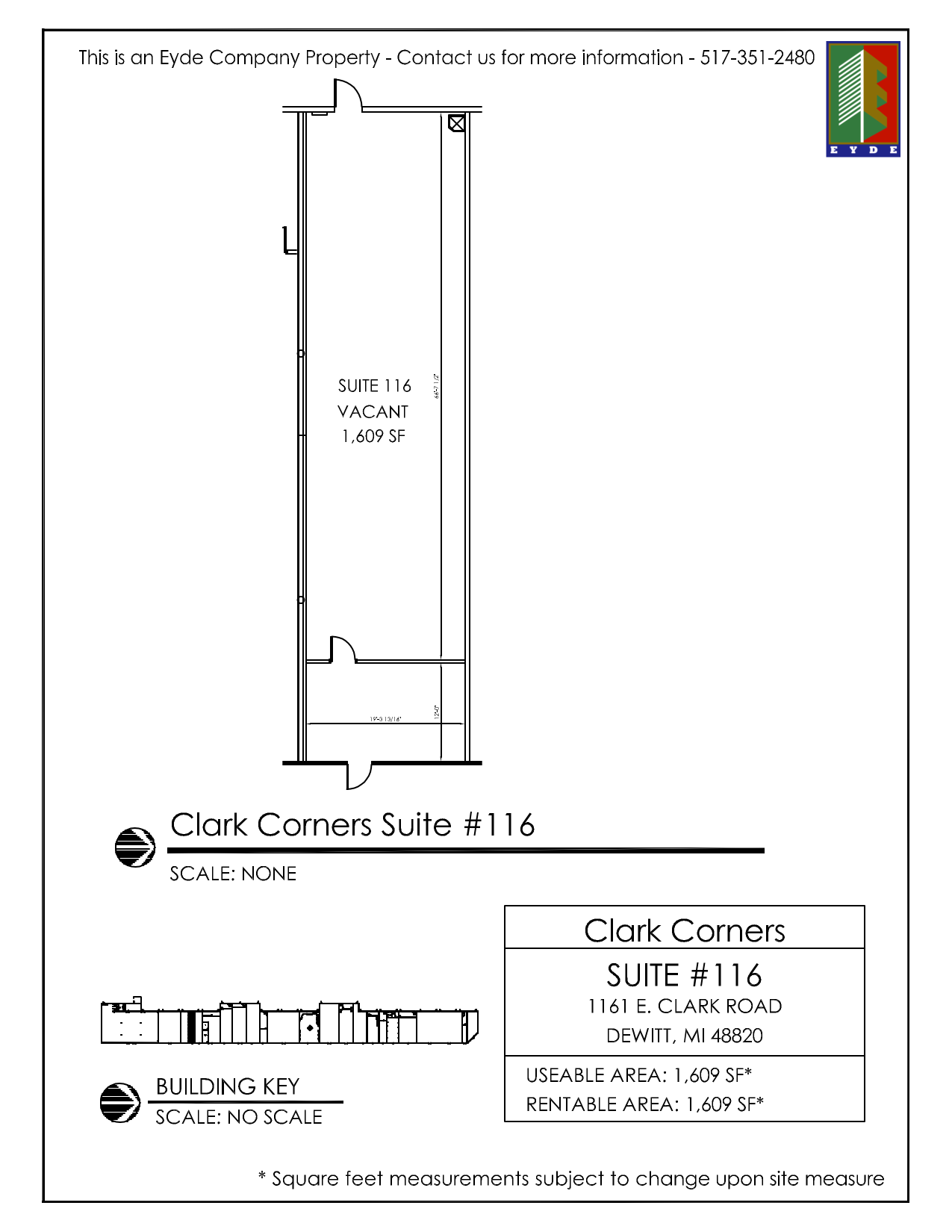 1161 E Clark Rd, Dewitt, MI for lease Floor Plan- Image 1 of 1