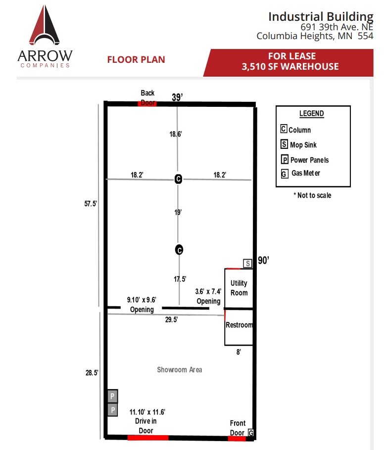 691 NE 39th Ave, Minneapolis, MN à louer Plan d  tage- Image 1 de 1