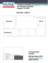 870 S Denton Tap Rd, Coppell, TX à louer Plan d’étage- Image 1 de 6