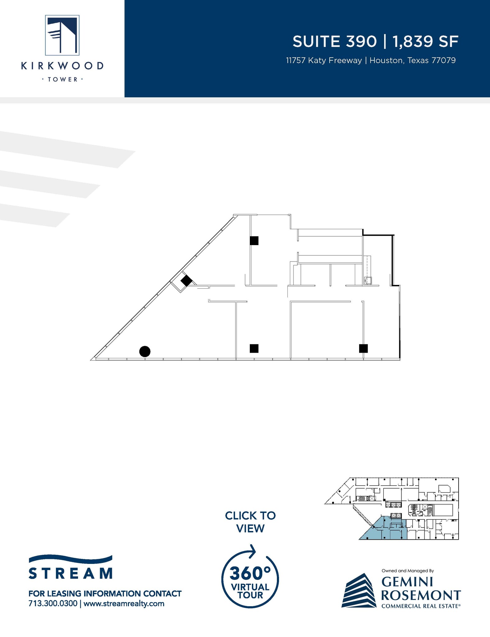 11757 Katy Fwy, Houston, TX à louer Plan d’étage- Image 1 de 1