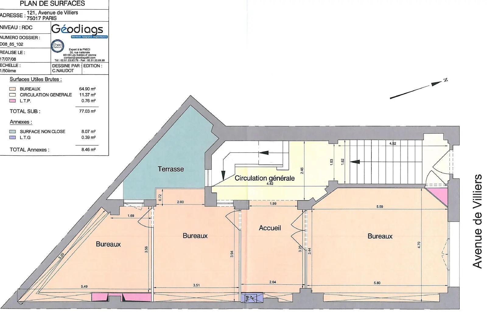 121 Avenue De Villiers, Paris à vendre Plan d’étage- Image 1 de 26
