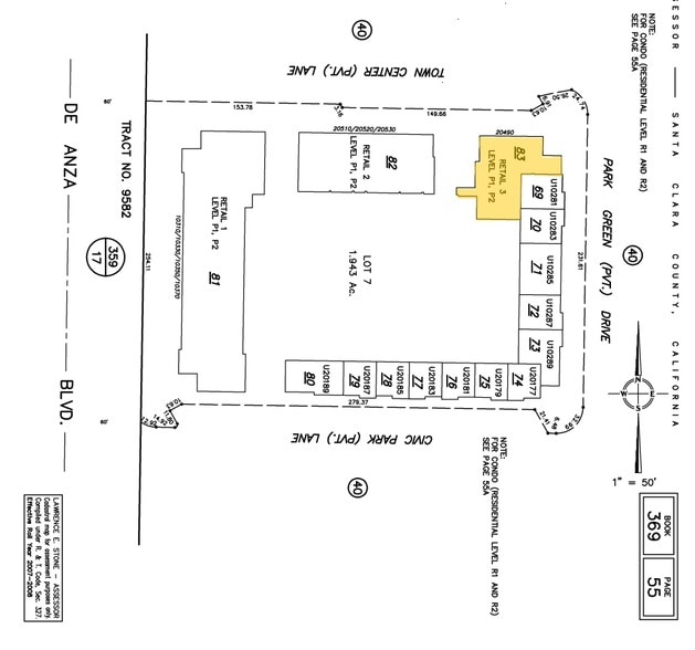 20560 Town Center Ln, Cupertino, CA à louer - Plan cadastral - Image 2 de 9
