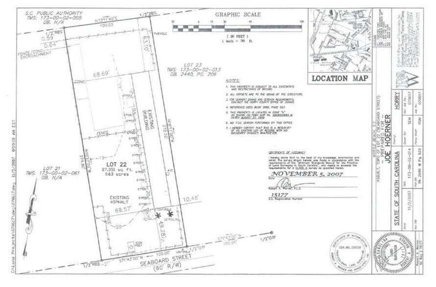 807 Seaboard St, Myrtle Beach, SC à louer - Plan de site - Image 3 de 16