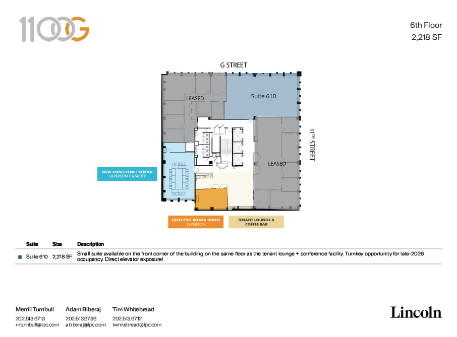 1100 G St NW, Washington, DC à louer Plan d’étage- Image 1 de 1