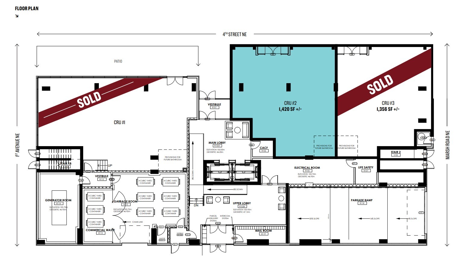 123 4 St NE, Calgary, AB T2E 0A1 - Unit CRU 2 -  - Floor Plan - Image 1 of 1