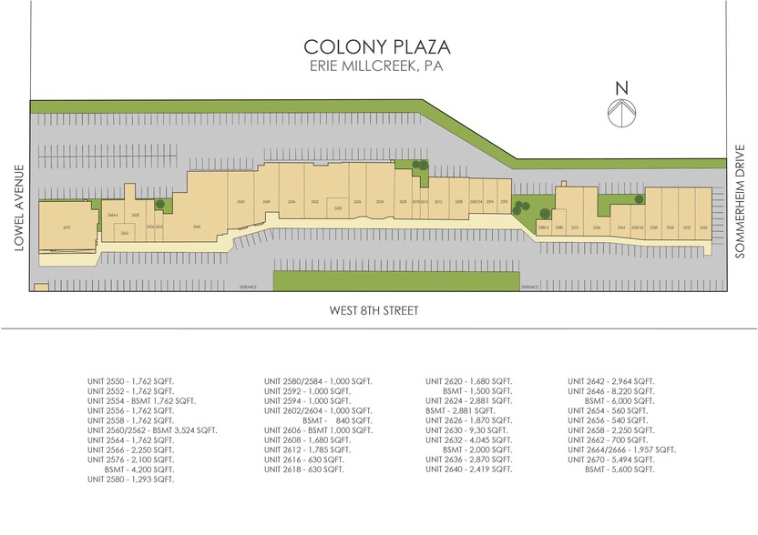 2662 W 8th St, Erie, PA à louer - Plan de site - Image 2 de 6