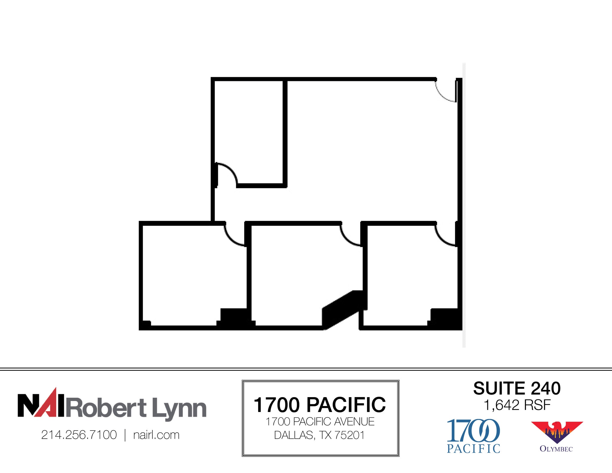 1700 Pacific Ave, Dallas, TX à louer Plan d’étage- Image 1 de 1