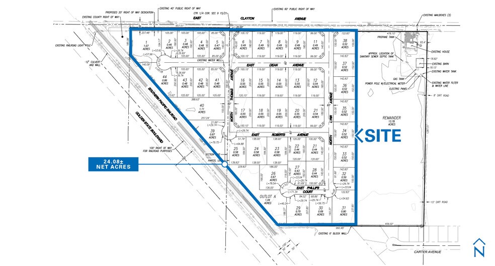 Clayton Ave, Fowler, CA à vendre - Plan cadastral - Image 2 de 2