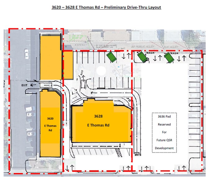 3620 E Thomas Rd, Phoenix, AZ à louer - Plan de site - Image 1 de 28