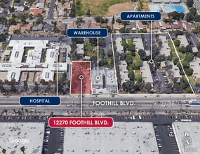 12270 Foothill Blvd, Sylmar, CA - AERIAL  map view