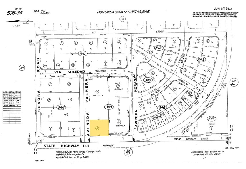 1500-1512 S Palm Canyon Dr, Palm Springs, CA for lease - Plat Map - Image 2 of 24