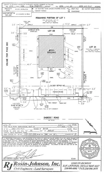 2515 Babcock Rd, San Antonio, TX à vendre - Plan cadastral - Image 3 de 5