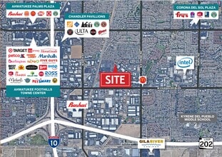 6532 W Flint St, Chandler, AZ - Aérien Vue de la carte