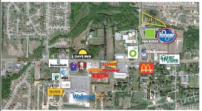 Oakland - Church St, Oakland, TN - Aérien Vue de la carte