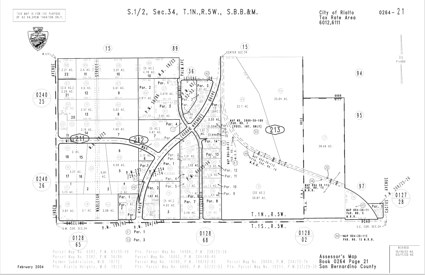 1480 N Fitzgerald Ave, Rialto, CA for sale Plat Map- Image 1 of 2