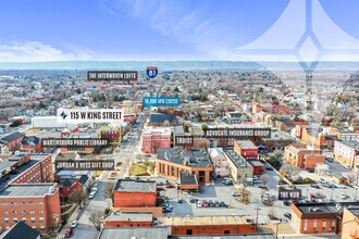 115 W King St, Martinsburg, WV - Aérien Vue de la carte