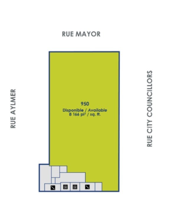 1450-1480 Rue City Councillors, Montréal, QC à louer Plan d’étage- Image 1 de 1