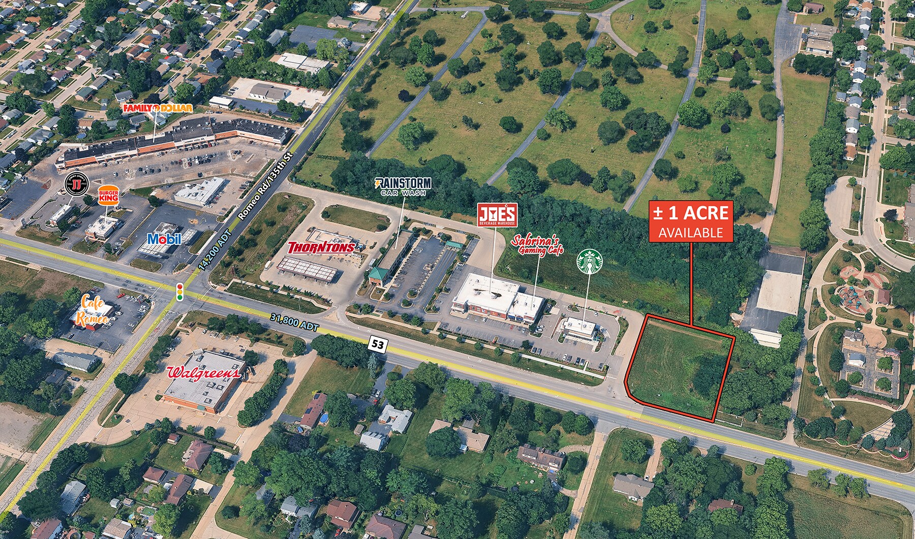 Independence St, Romeoville, IL for sale Aerial- Image 1 of 2