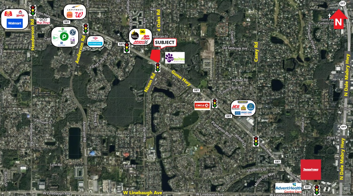 12208 Four Oaks Rd, Tampa, FL for lease Aerial- Image 1 of 6