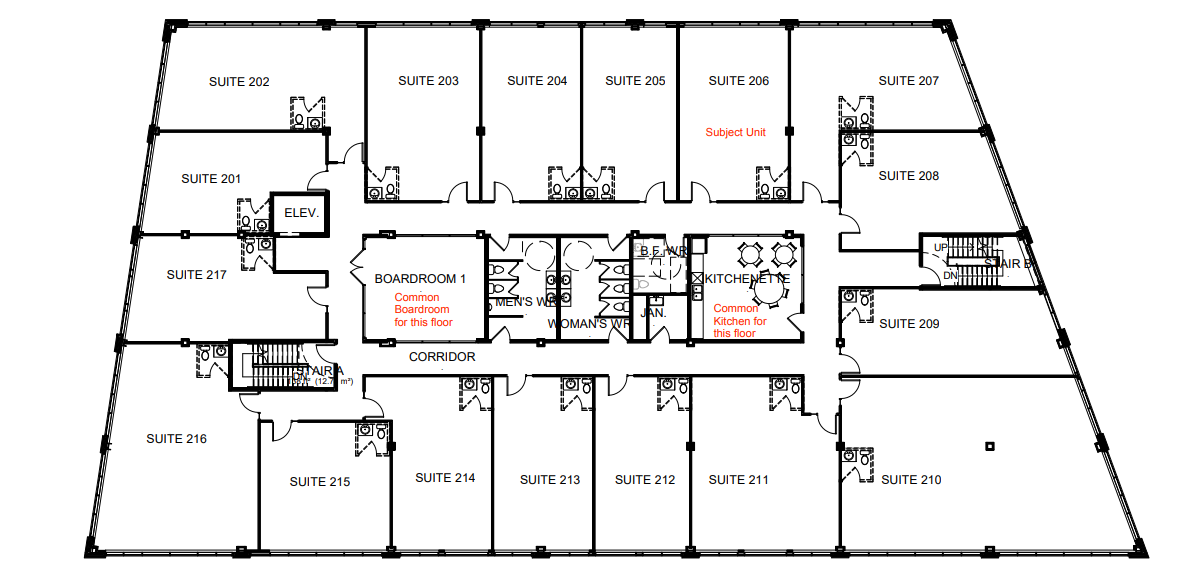 1670 N Service Rd E, Oakville, ON for lease Floor Plan- Image 1 of 2