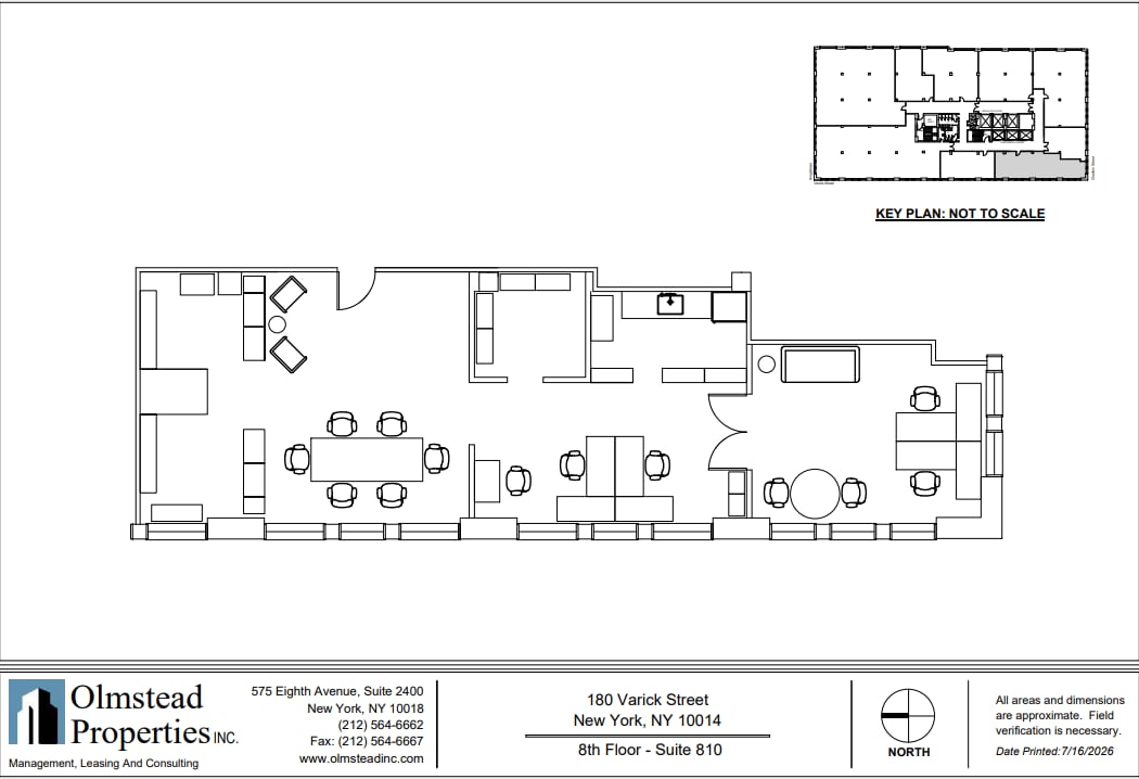 180 Varick St, New York, NY à louer Plan d’étage- Image 1 de 1