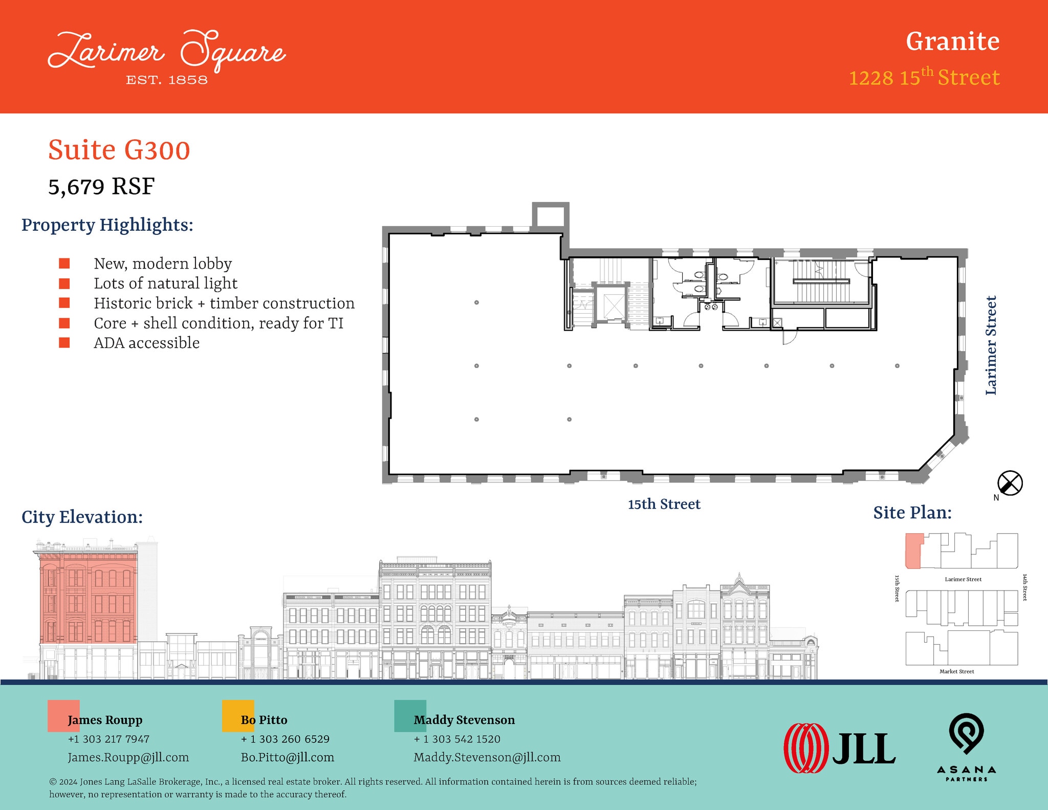 1400-1498 Larimer St, Denver, CO à louer Plan d’étage- Image 1 de 2