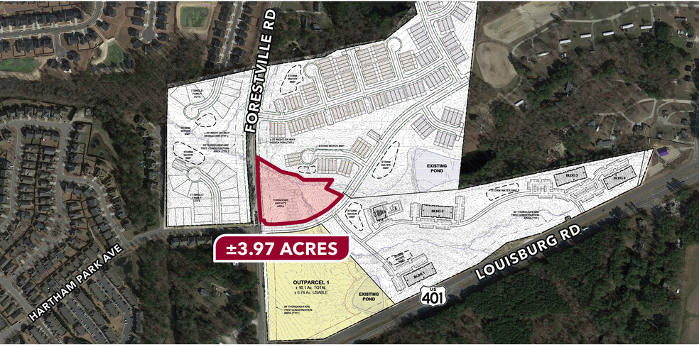 0 Forestville Rd, Wake Forest, NC à vendre - Plan de site - Image 1 de 2