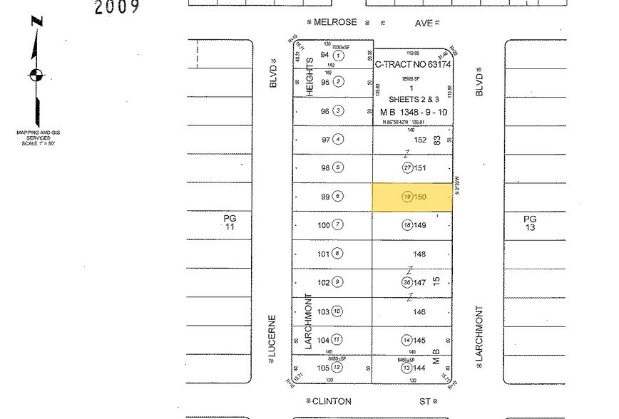 631 N Larchmont Blvd, Los Angeles, CA à vendre - Plan cadastral - Image 2 de 3
