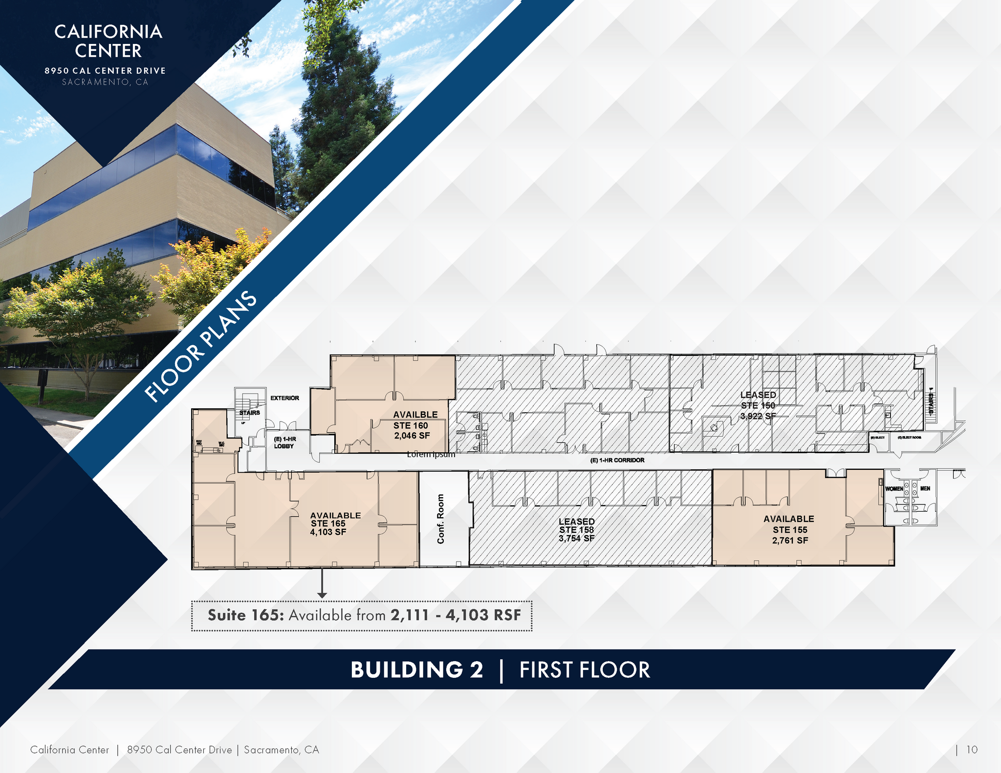 8950 Cal Center Dr, Sacramento, CA à louer Plan d’étage- Image 1 de 2