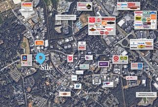 527 W John St, Matthews, NC - Aérien  Vue de la carte