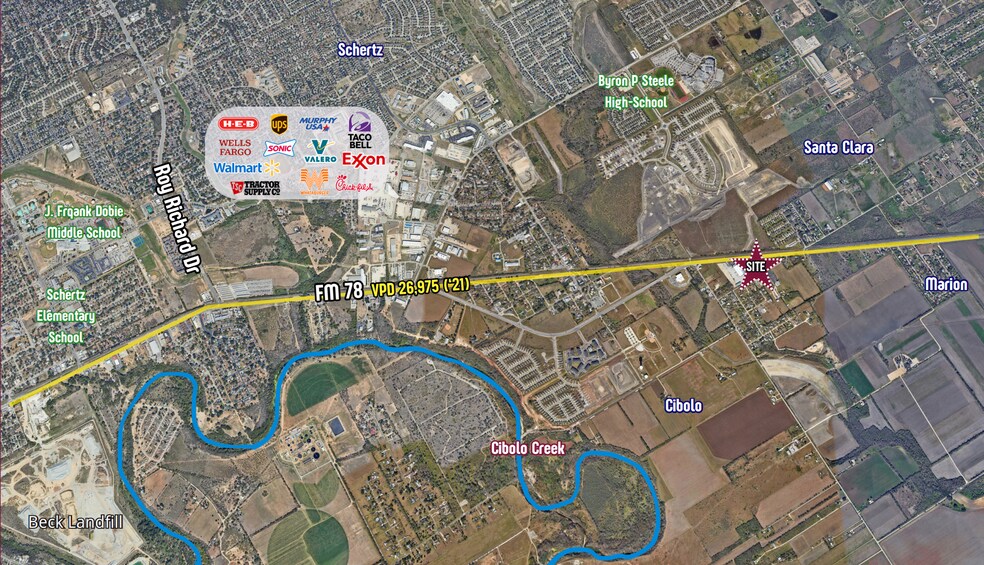 240 E FM 78, Cibolo, TX à vendre - Aérien - Image 3 de 3