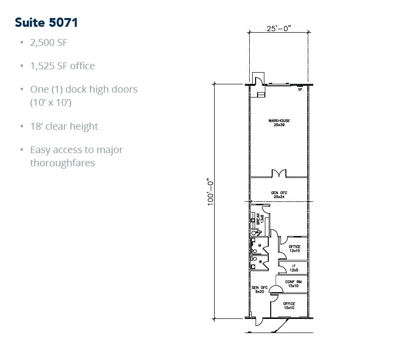 5029-5047 Martin Luther King Fwy, Fort Worth, TX for lease Floor Plan- Image 1 of 1