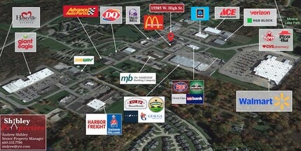 15585 W High St, Middlefield, OH - AÉRIEN Vue de la carte - Image1