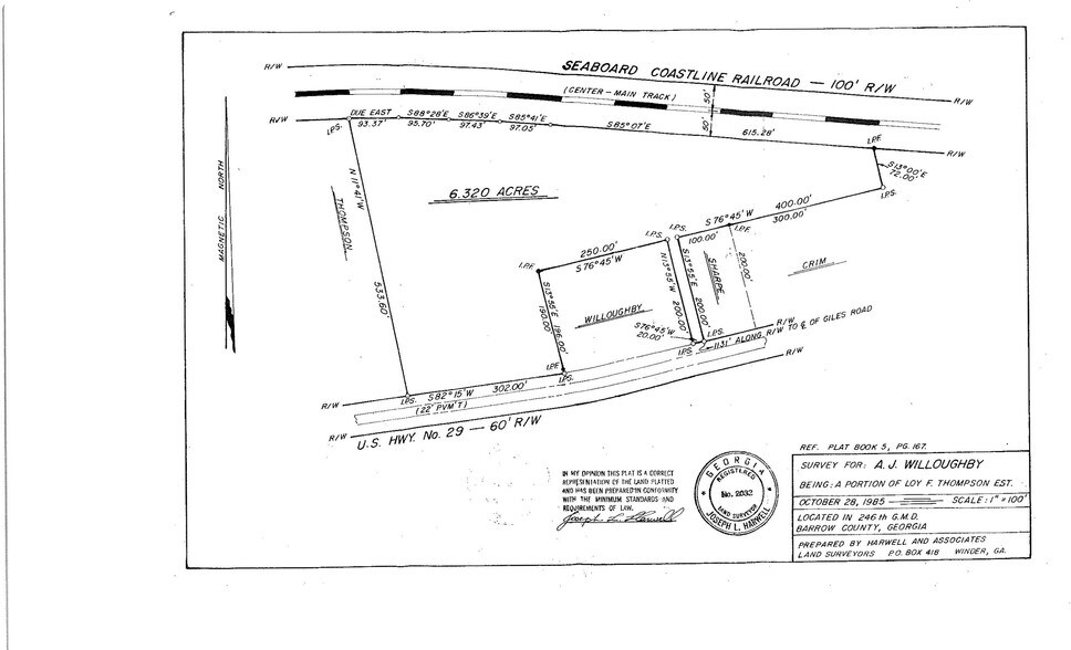 1032 SE Atlanta Hwy, Winder, GA à vendre - Plan cadastral - Image 2 de 2
