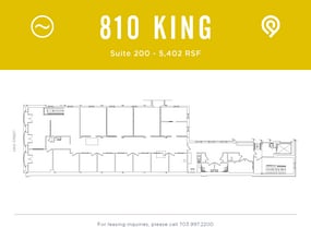 810 King St, Alexandria, VA à louer Plan d’étage- Image 1 de 1