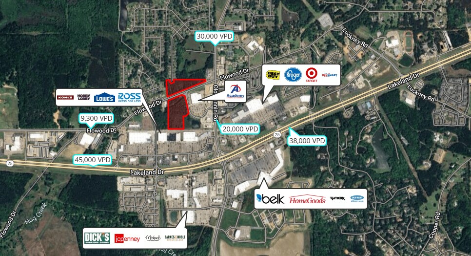 3880 Flowood Dr, Flowood, MS à vendre - Aérien - Image 1 de 3