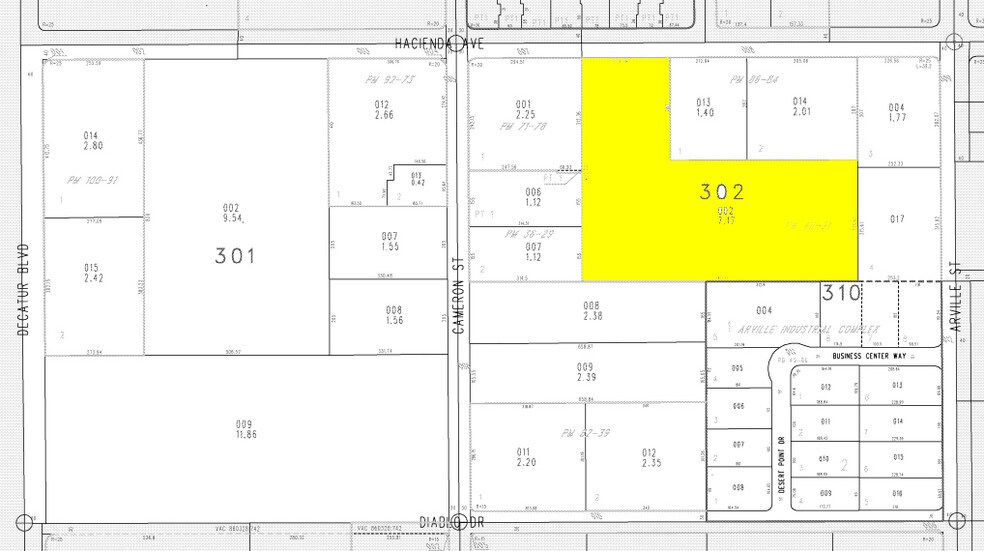 4525 W Hacienda Ave, Las Vegas, NV à louer - Plan cadastral - Image 2 de 7