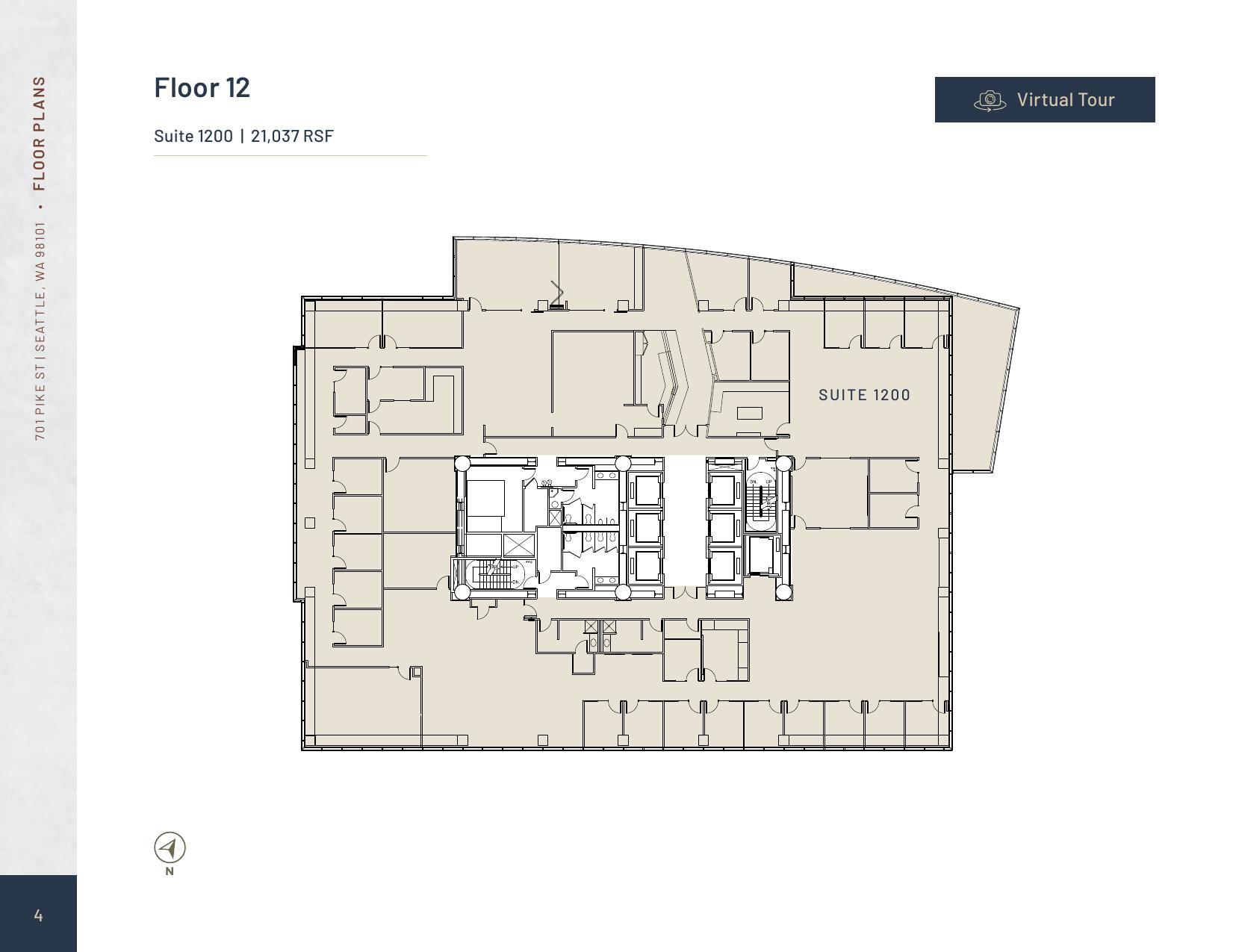 701 Pike St, Seattle, WA à louer Plan d’étage- Image 1 de 1