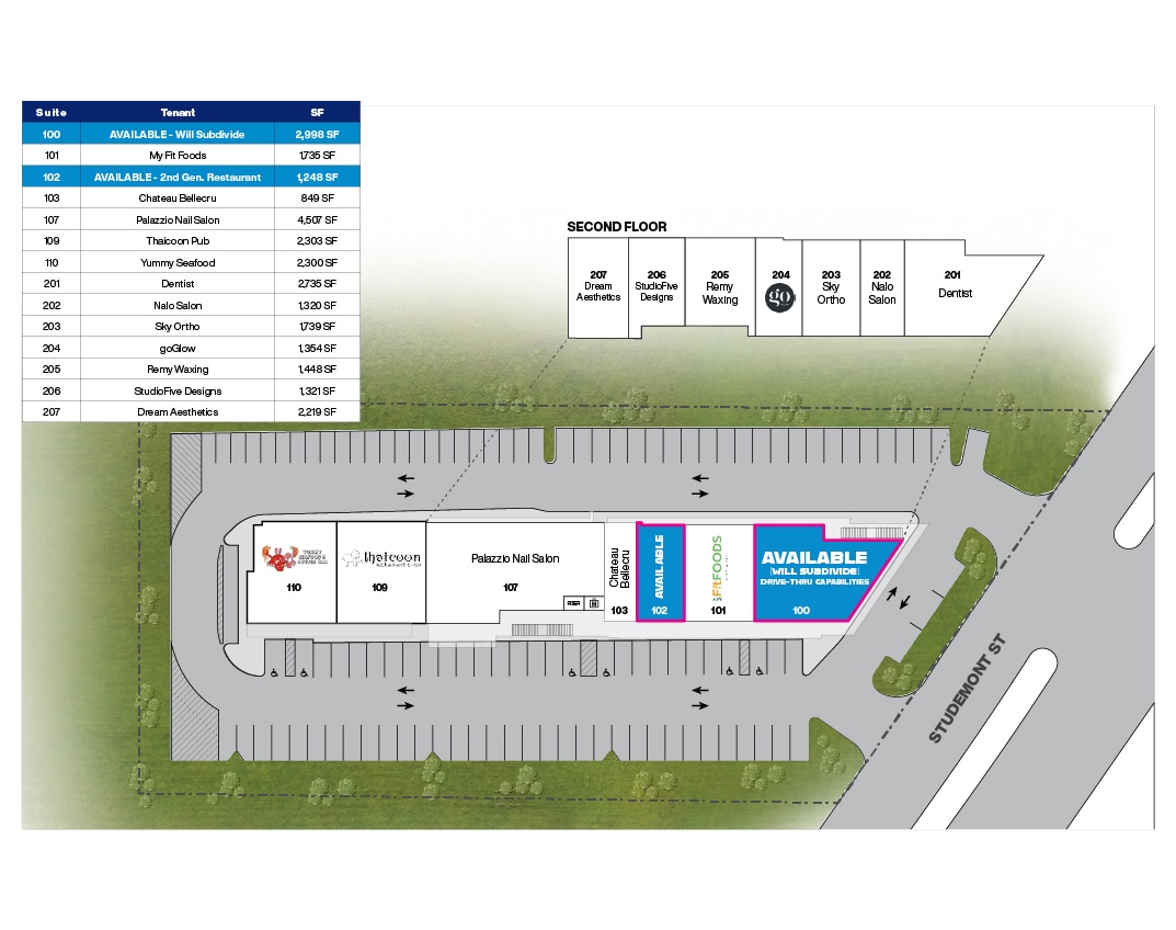 1515 Studemont St, Houston, TX à louer Plan d’étage- Image 1 de 2
